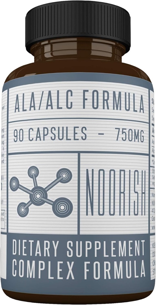 Acetil L-Carnitină cu acid lipoic alfa - ALA ALC ALCAR - Acid lipoic alfa cu acetil L-Carnitină - 525 mg ALCAR - 225 mg ALA - 90 capsule