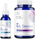 Bio-Botanical Research Biocidein Liquid Formula (1 oz) cu GI Detox+ Gentle Binder - Two-Product Detoxifiere Bundle pentru a sprijini Cleansing & Digestion - Asistenta in eliminarea Toxinei si Biofilmului