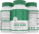 Minte Bliss Creier Supliment: 40-Ingredient Memorie, Focus & Clarity Vitamine, Energie Boost & Nootropic Support cu DMAE, 60 pastile