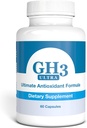 Nattura G-H3 Ultra, Ultimate Antioxidant Formula - Nou, Îmbunătățit Anti-Agging Complex (Ginkgo Biloba, R-Alfa Acid lipoic, Coenzima Q10, Acetil L-Carnitina, Vitamina B6) - 60 Caps