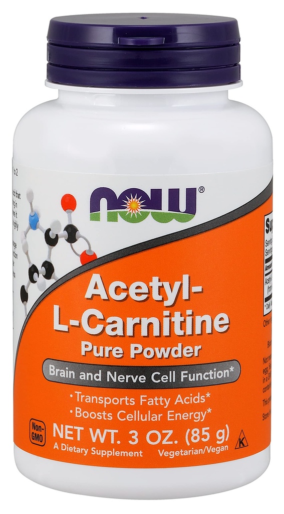 ACUM Alimente Suplimente, ALC (Acetil-L-Carnitina) Pulbere, Brain și funcția celulelor nervoase*, 3-Ounce