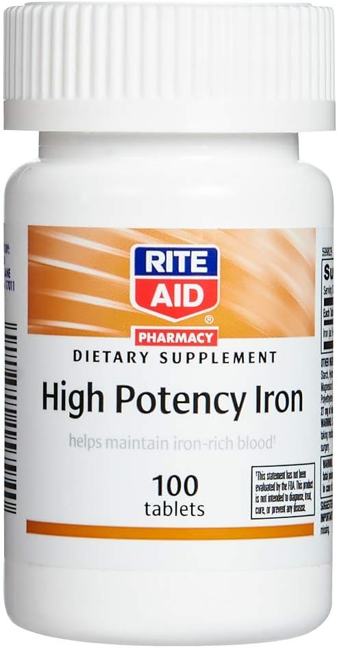 Rite Ajutor Tablete de fier de mare potenta - 100 Conte