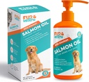 Fur & Health Wild Alaskan Salmon Oil with Omega 3 for Dogs & Cats - Natural Fish Oil Supplement Healthy Skin, Shiny Coat & Joint Support - Pure EPA & DHA Formula pentru animale de companie Imune Health 16oz