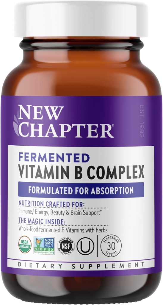 NOU CAPITOLUL Organic Fermentat Vitamina B Complex 30 Conte, 30 CT