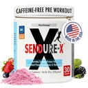 Sendure-X Beetroot + Citrulină pulbere - Cafeina-gratuit Pre-workout - Boosts fluxul sanguin, energie, VO2 Max, Endurance, Recovery - NSF Sport Certificat, Performanță maximă, Natural - 30 Serviri Wild Berry