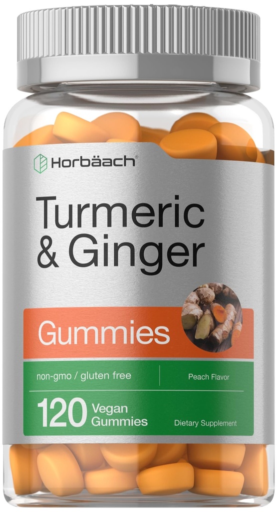 Horbäach Turmeric și Ginger Gummies 