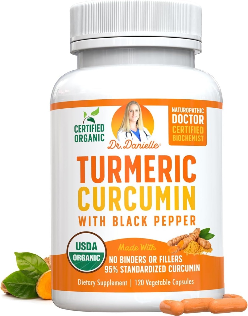 Curcumina ecologica cu extract de piper negru 2000mg - Supliment de înaltă absorbţie Ultra Potent - 95% Curcuminoide - Vegan, non OMG pentru suport comun - 120 capsule