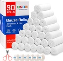 AZEN 30 Pack Rolls Bandaje, 4 în x 4.1 Yards, Premium Medical Supplies & First Help Provisions, Bandage Wrap Vet Wraps, Mummy Wraps