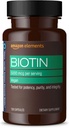 Elemente Vegan Biotin 5000 mcg - par, piele, unghii, 130 capsule (4 lună de aprovizionare) (Pachetul poate varia)