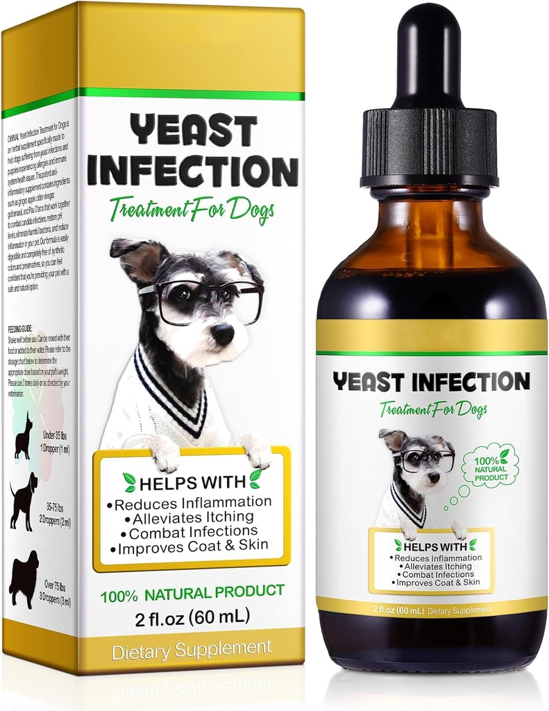 Tratament de infectie naturala de dungi pentru câini, Dog Tratamentul infectiei cu dungi, Dog Alergia Relief, Mâncărime și Imbunatatirea Imbunatatirea Coat & Skin, Dog Herbal Supliment, 2 oz