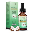 Suplimente de zinc organic pentru copii, Adulți - Sulfat de zinc - Supliment de zinc lichid - Picături de zinc ionice pure în ulei de cocos pentru suport imunitar, Piele - NU Conservanți și bun gust - 100 Vegan serviri