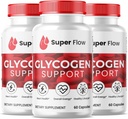 (3 ambalaj) Super Flow Glycogen, SuperFlow Glycogen Support Capsule, Glyco Optimizer Formula, Navă de curățare naturală a sângelui, Super Flow Glycogen Support (180 capsule)