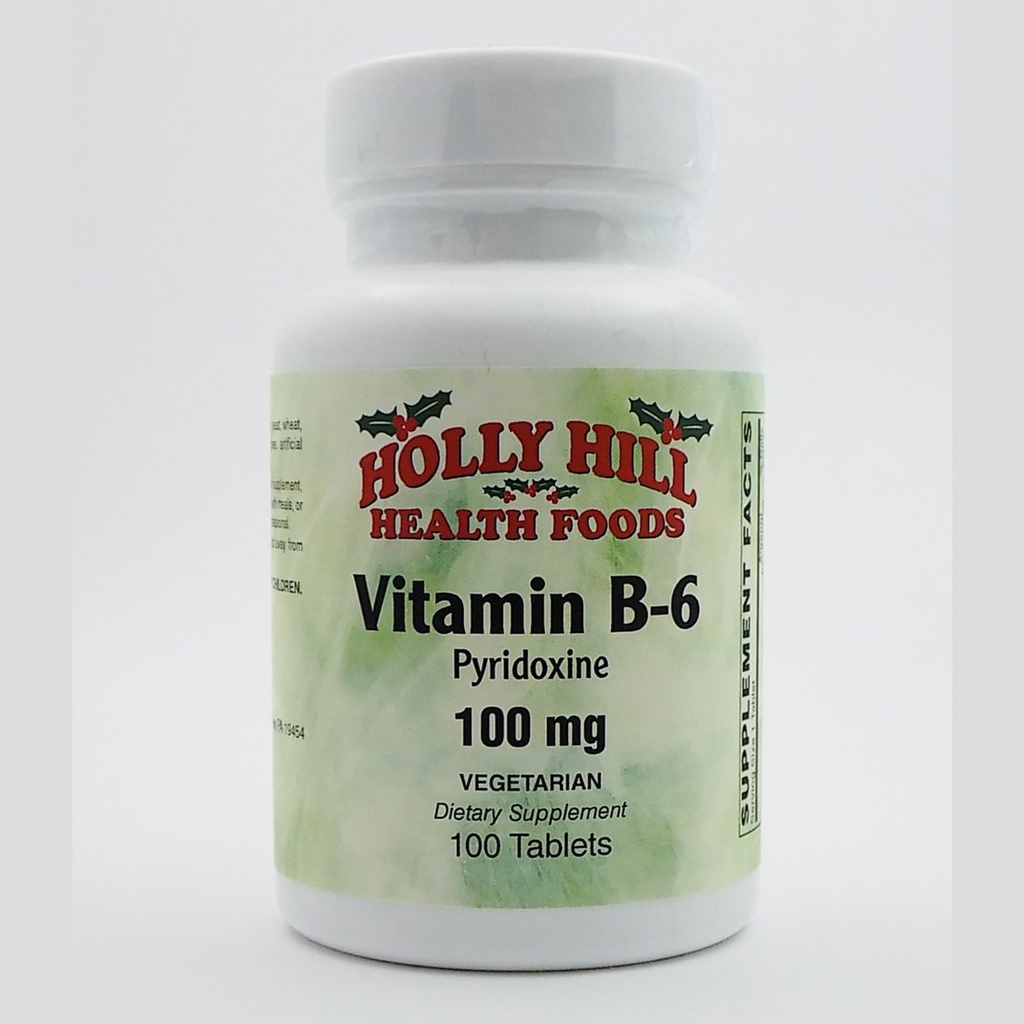 Holly Hill Health Foods, Vitamina B6, 100 comprimate