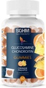 SOHM Glucosamină și Chondrotin Gummies 60 Conte înfăşurat individual, susține Joints Health and Bones Health, Glucosamine Chondroitin Gummies for Mens and Women Vegetarian (Pineapple,Orange)