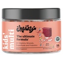 Chews Chews, Delicious Candy-Style Daily Vitamin Chews + Probiotics + Superfoods, Wild Berry Flavor Chews Chews, individual învelit, ușor de bucurat, 30-Day Supply