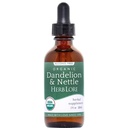 Herb Lore Organic Dandelion & Nettle Tincture - Liquid Dandelion Leaf & Stinging Nettle Leaf Extract picături (2 fl oz)
