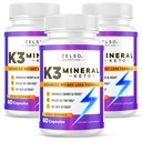 ZESOL (3 ambalaj) K3 pastile de pierdere în greutate minerale pentru femei și bărbați, K3 pastile minerale - K3 minerale de sare, vitamina + K3 capsule suplimentare pentru pierderea în greutate Keto - 3 luni de aprovizionare