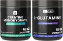 INGREDIENTE ORIGINALE L-glutamine şi creatinină Pulbere monohidrată Bundle, Exerciţii şi stil de viaţă, Suplimente cu pulbere