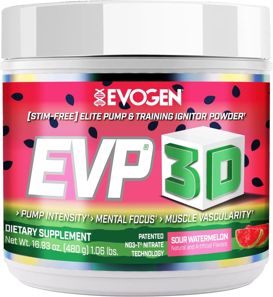 Evogen EVP 3D - Stim Free Pre Workout Pulbere pentru bărbaţi şi femei 