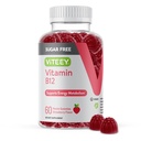 Viteey Vitamina B12 Gummies pentru adulți și adolescenți 1000mcg, Sugar Free - bun pentru energie, metabolice, suport de energie naturală - Vegan, Gelatină gratuit, gluten gratuit, OMG-uri - aroma de capsuni masticabile