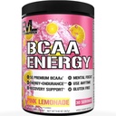 EVL BCAAs Aminoacids Powder - BCAA Energy Pre Workout Powder for Musculare Recuperare Lean Creștere și Rezistență - Rehidratare Post Workout Recovery Drink with Natural Cofeina - Roz Lemonade