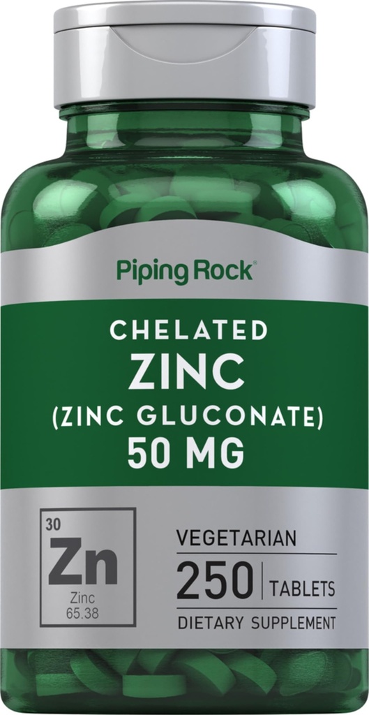Piping Rock Chelated de zinc 50mg 