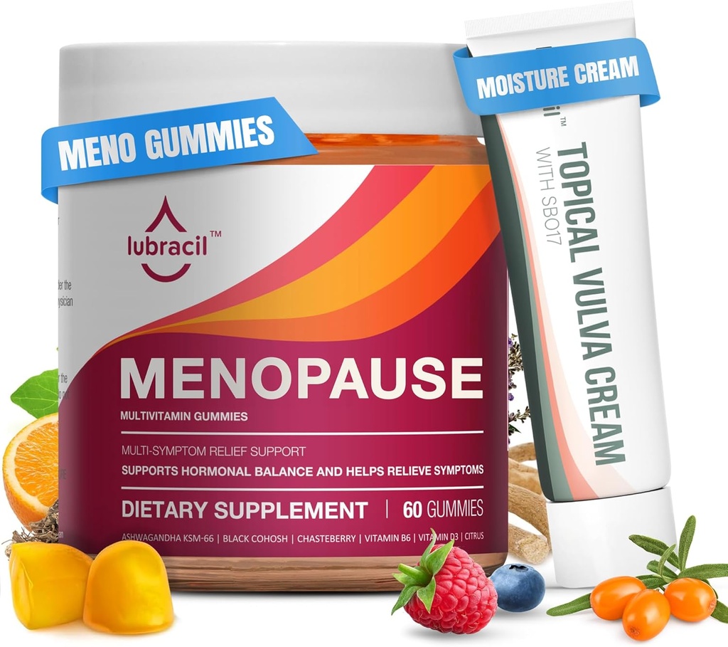 Lubracil Menopause Gumies & Topical Vulva Cream Bundle 