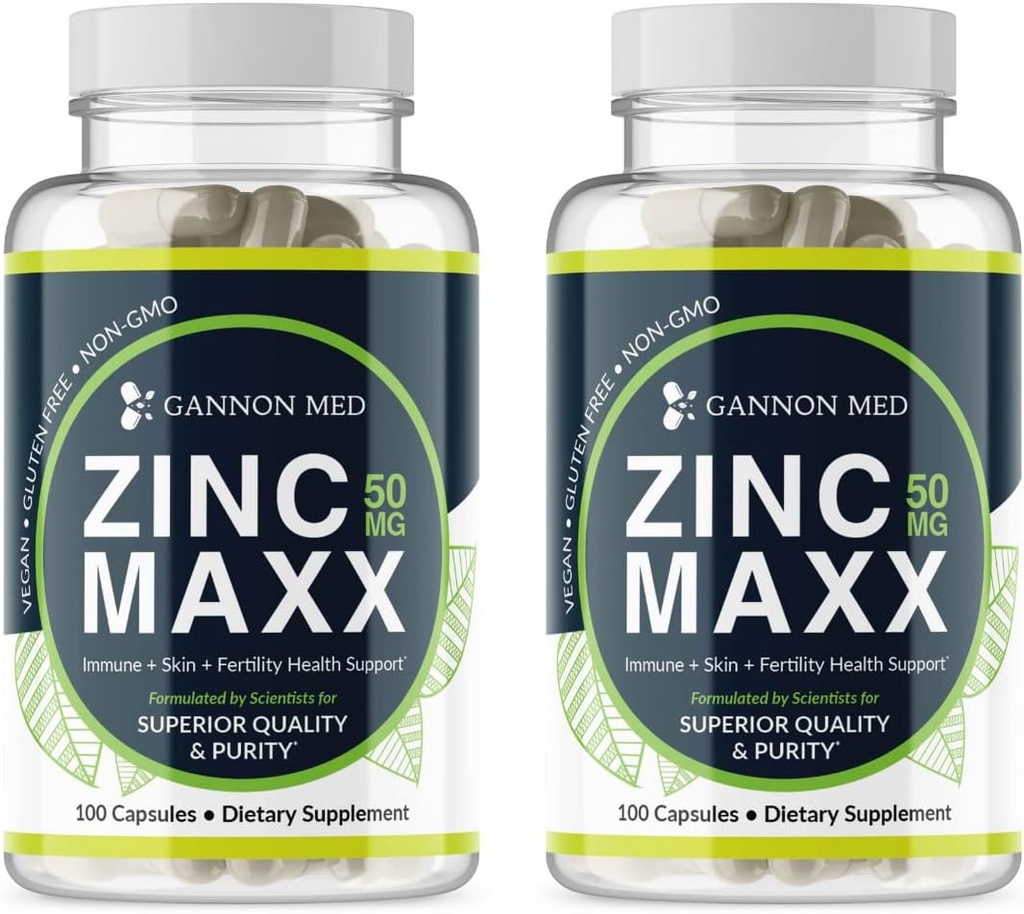 Suplimente de zinc - Imunitate + Piele + Sănătate Reproductivă Minerale - Chelat de zinc Booster imunitar pentru copii & Adulți (2 ambalaj, zinc MAXX)