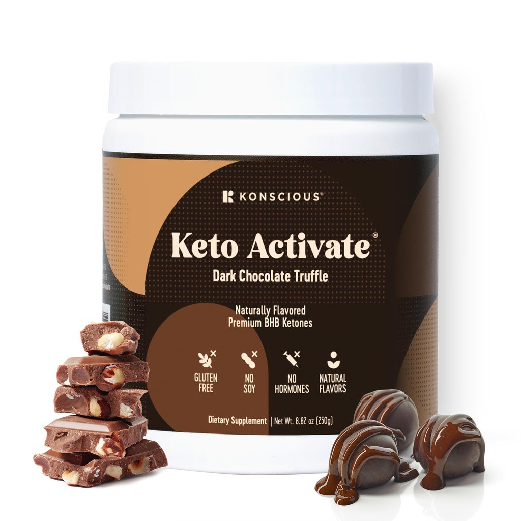 Ciocolată neagră Truffle Cetone Exogene Drink: Keto Pure Shake Powder cu ciocolata Cetone 