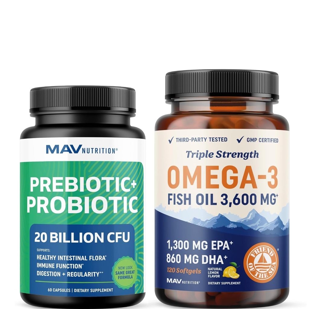 Omega 3 ulei de pește și capsule probiotice 