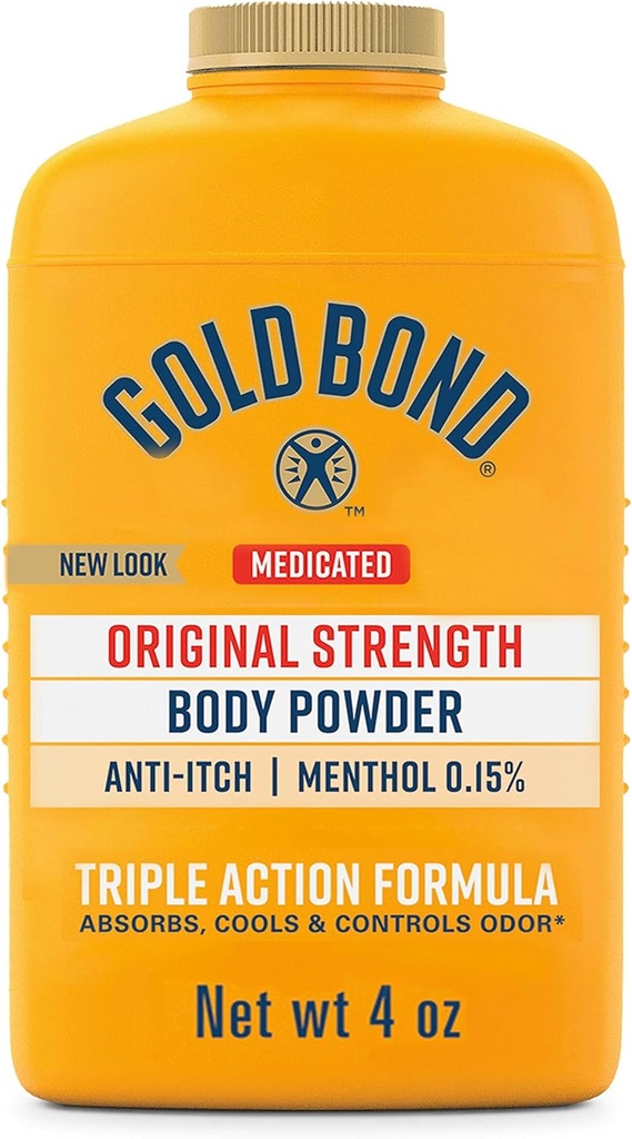 Gold Bond Medicate Original Body Powder, 4 oz., Talc-Free, Anti-Itch, Absorbs & Cools