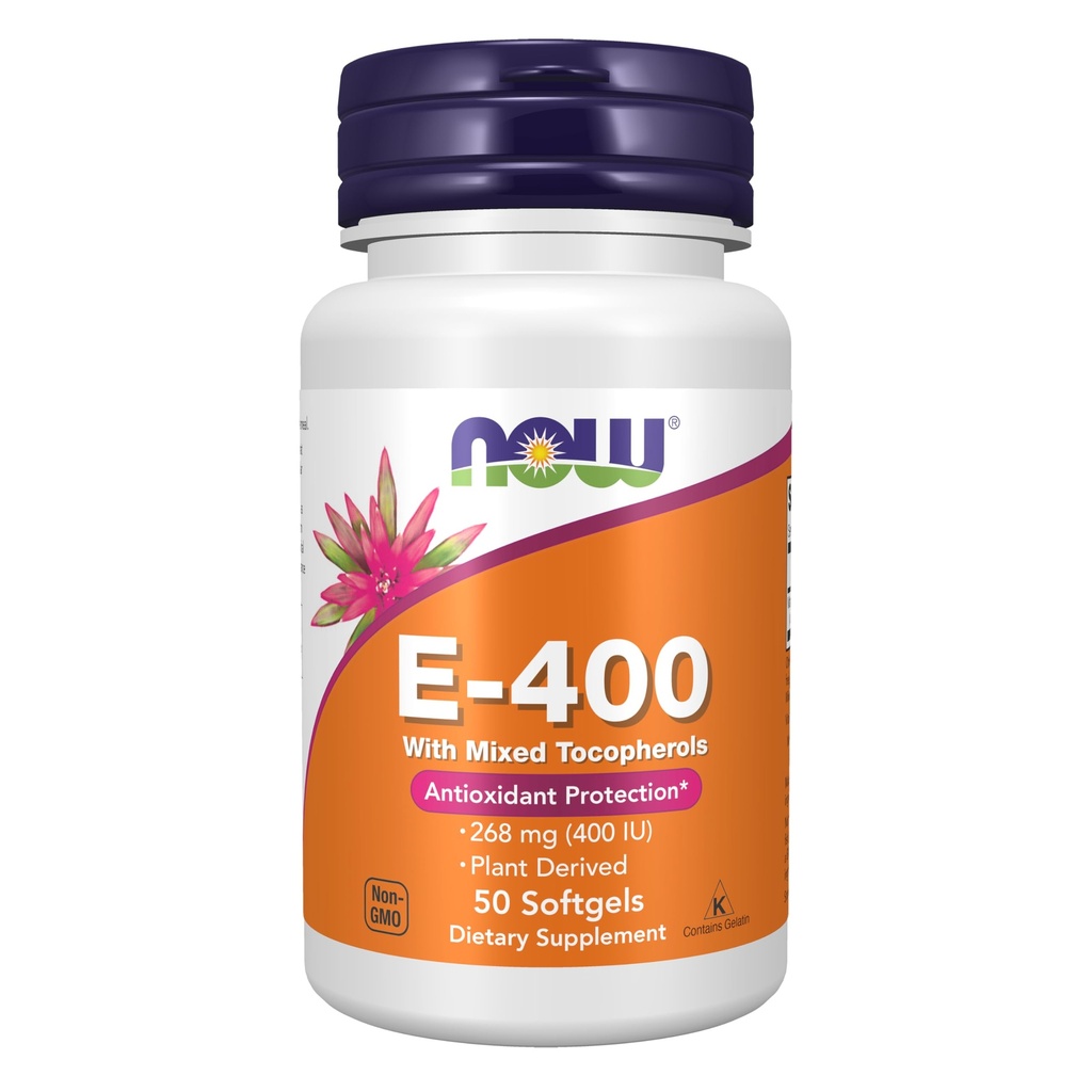 ACUM Alimente Suplimente, Vitamina E-400 UI tocoferoluri mixte, protecție antioxidantă*, 50 Softgels