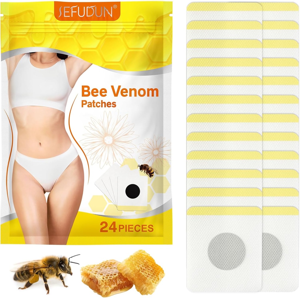 Bee Venom Patches,Bee Venom Lymphatic Drainage Patches,Bee Venom Lymphatic Drainage Patches pentru femei si barbati 24pcs