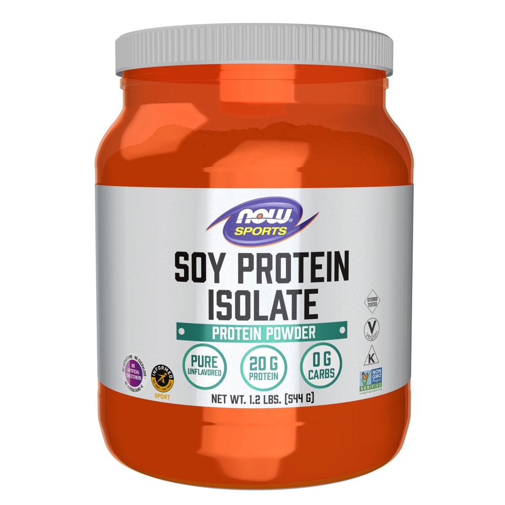 Acum alimente Sport Nutritie, Soia Proteina Izolat 20 G, 0 carbohidrati, pudra nearomatizata, 1.2-Pound