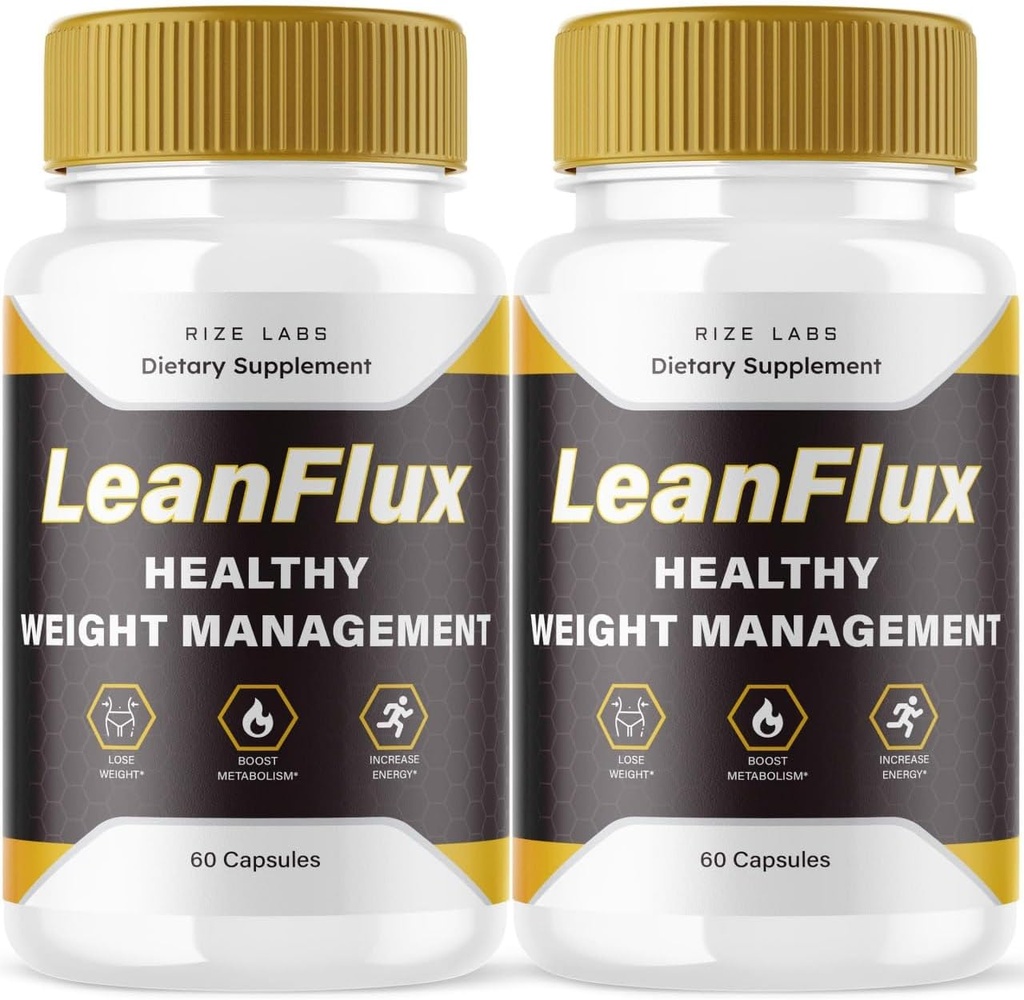 laboratoare de rize (2 ambalaj) LeanFlux - Lean Flux pierdere în greutate pentru a crește nivelurile BAT, Leanflux Recenzii non-GMO Pastile suplimentare ușor de înghițit, Gain Brown Adipose tesut BurnFat (120 capsule)