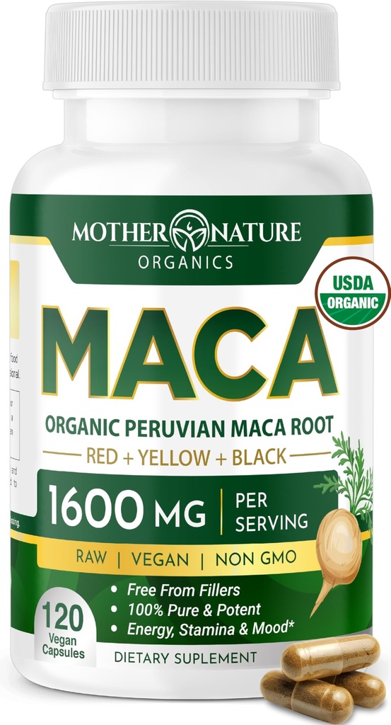 Mama Natura Organic Maca capsule rădăcină 