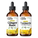 Tinctură de ghimbir sălbatică și organică 4 fl oz și tinctură turcească 4 fl oz