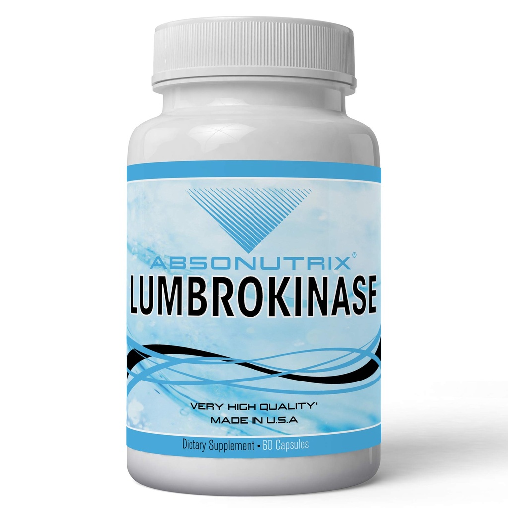 Absonutrix Lumbrokinaza 40 mg 60 capsule vegetale sprijină inima sănătoasă Toate naturale Made în SUA