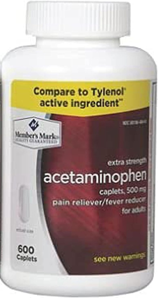 Acetaminofen Generic 500 mg Extra Concentration - 600 Caplets