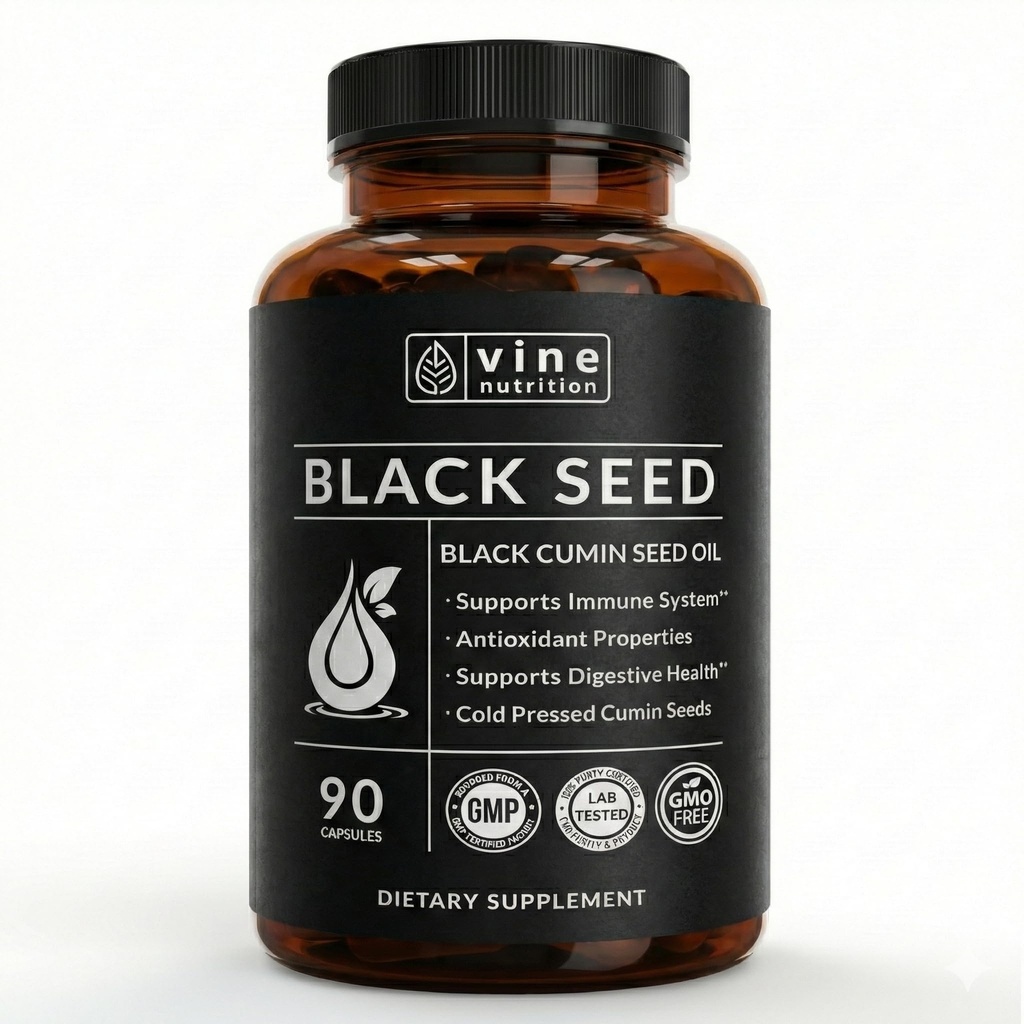 Capsule de ulei negru - Nigella Sativa - Suport imunitar Suplimentul Geluri moi - Cold presat antioxidant Pastile negre cu chimen vegetarian - 500 Milligrame fabricate în Statele Unite ale Americii