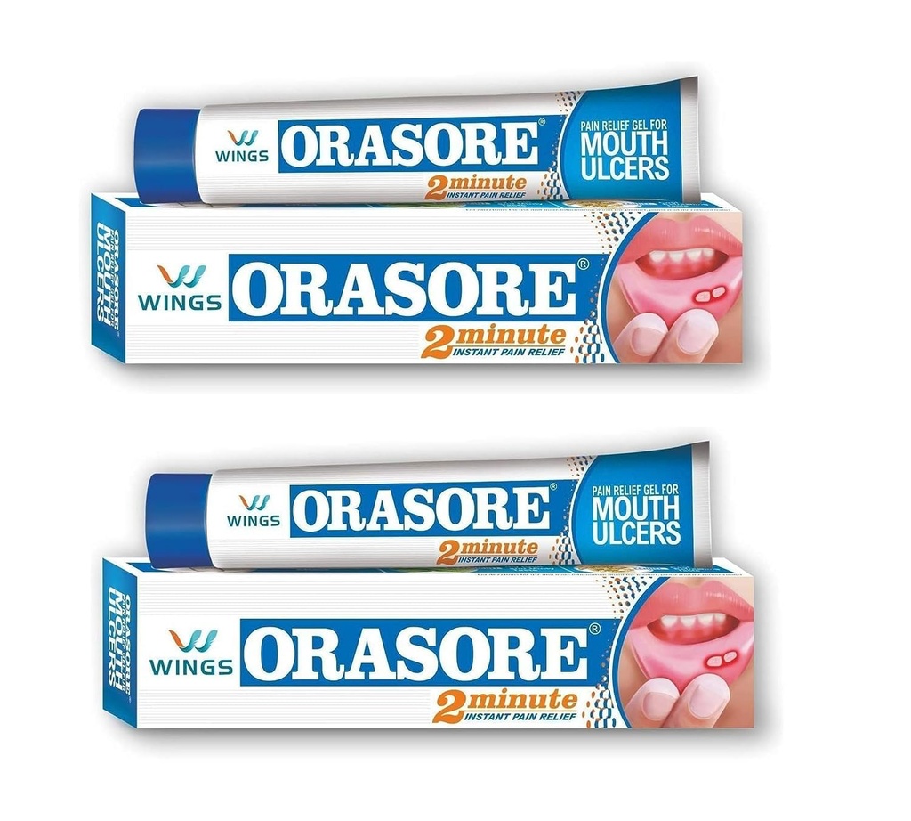 (Pachet de 2) Orasore Mouth Ulcer Relief Gel (12gm fiecare) - de farmacie
