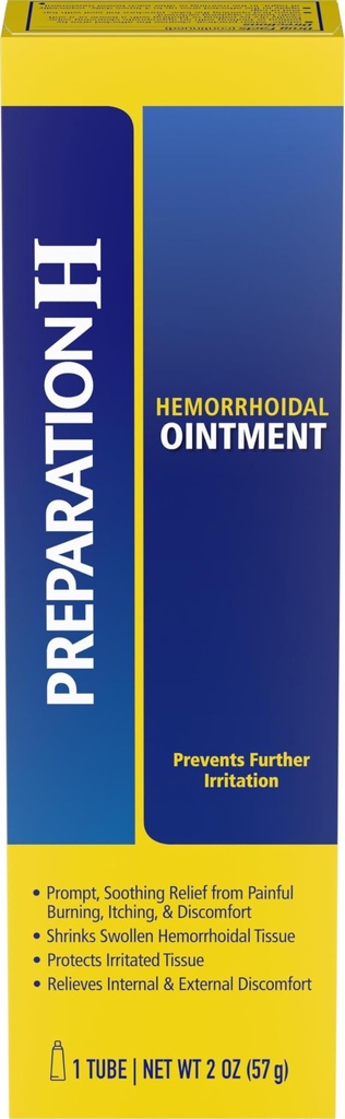 Preparare H Simptom de tratament hemoroizi, Mâncărime, Ardere și Disconfort Relief, Tube (2,0 Ounce)