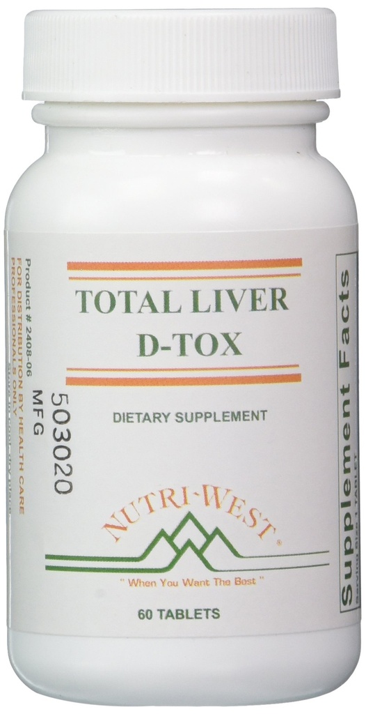 Nutri- West Total Ficat D- Tox - 60 comprimate, alb