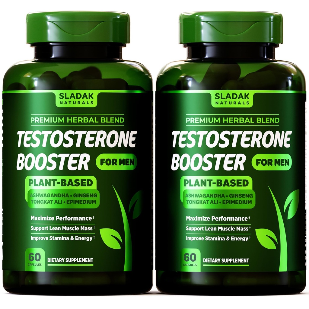 Testosteron Booster Supliment pentru barbati - Boost de crestere de sex masculin - Ashwagandha, L-Arginină, Tongkat Ali, Tribulus + Mai mult - Antrenament, Construi musculare, Putere, Energie & Performanță - 2 luni de aprovizionare