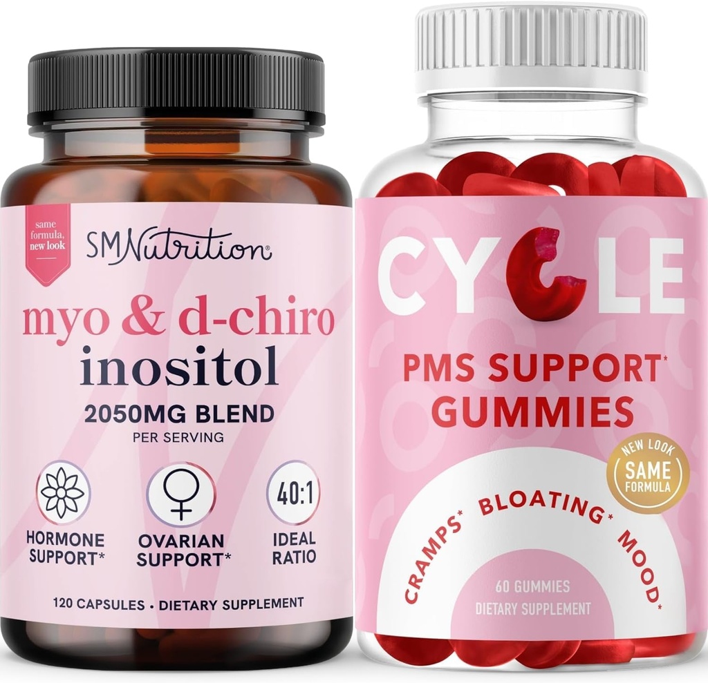 SMNutrition PMS Support Gummies & Myo-Inositol & D-Chiro Inositol 