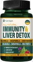Jamaican Sarsaparilla Root Imunity & Ficat Detoxifiere capsule, Skin Health & Immune Supplement with Kalawalla Milk Thistle. Zarzaparrilla y Cardo Mariano para el Higado Graso. 90 Caps