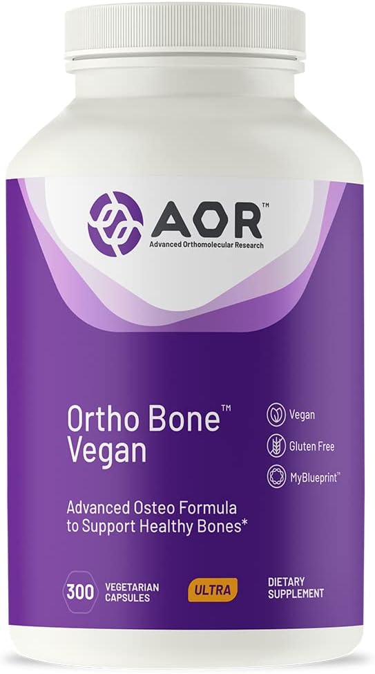 AOR, Ortho Bone Vegan, Formula Osteo pentru a sprijini oasele sănătoase, 300 capsule (60 Servings)