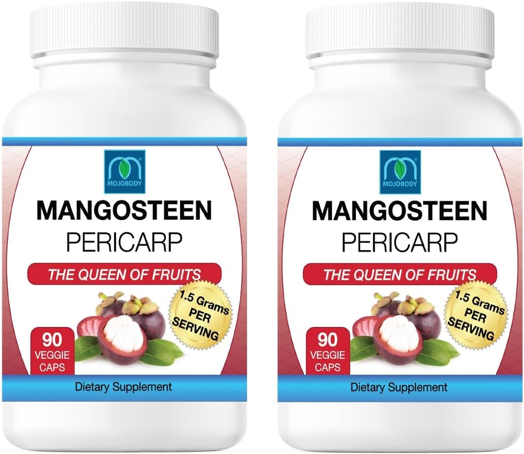 Congelaţi capsulele uscate de Mangosteen Pericarp 2PK, 1,5 grame per servire, 90 capsule vegetale per flacon, Xanthone Rich