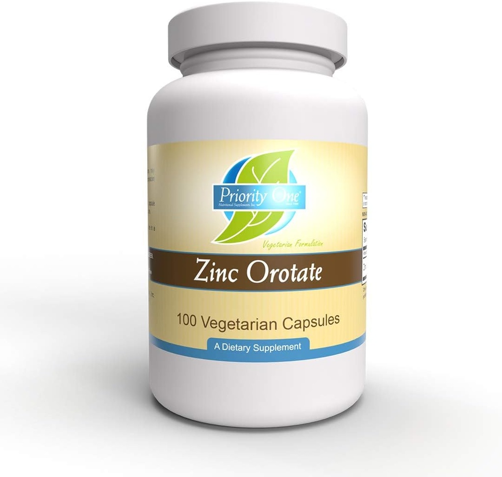 Priority One Vitamins Zinc Orotate 100 Capsule vegetariene 