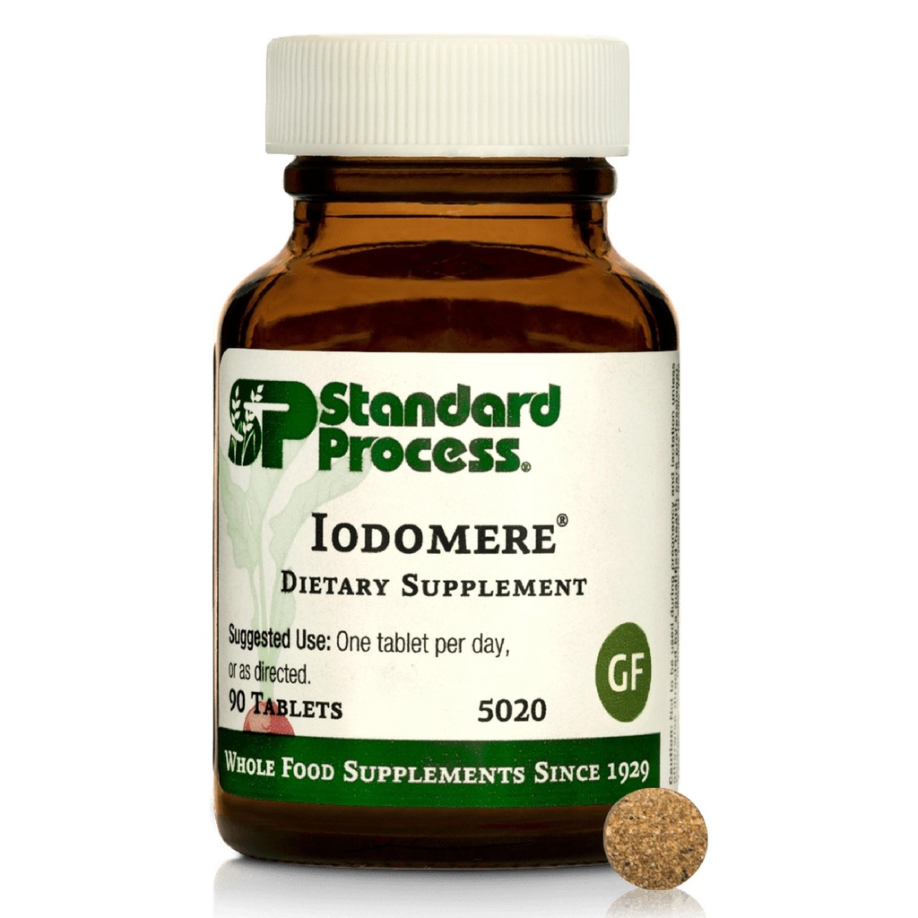 Proces standard Iodomere - Supliment zilnic pentru a sprijini metabolismul dumneavoastră, funcţia imunitară şi producţia de hormon tiroidian - Gluten-Free, non-Dairy & non-Soy - 90 comprimate (90 Servings)